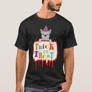 T-shirt Halloween French Buldog Trick Ou Treat