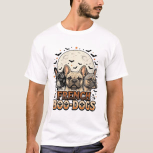 T-shirt Halloween Frenchie Boo Dogs Drôle Vintage_1