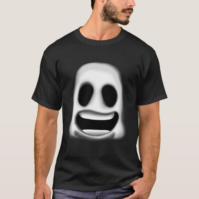 T-shirt Halloween Funny Ghost With Teeth Face Men Women Ki (Devant)