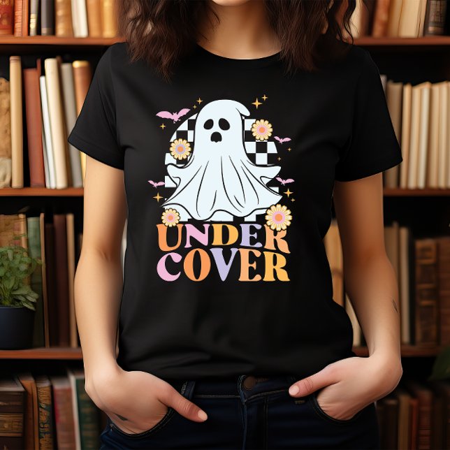 T-SHIRT HALLOWEEN FUNNY RETRO GHOST SOUS COUVRE (Créateur téléchargé)