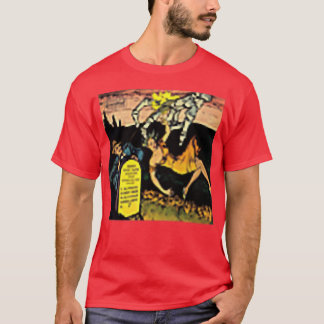 T-shirt Halloween géant Skeleton Pin Up Horror Film Sey P