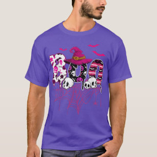 T-shirt Halloween Ghost Boo Witch Hat Scare Away Breast Ca