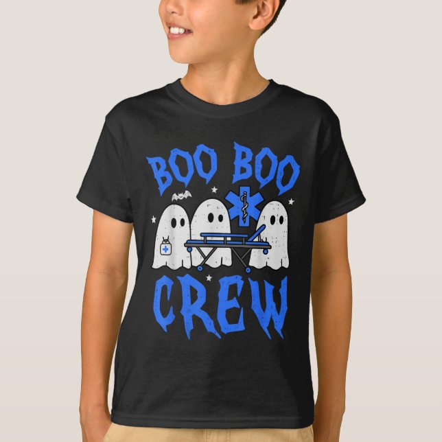 T-shirt Halloween Ghost Ems Emt Paramedic Funny Emergency  (Devant)