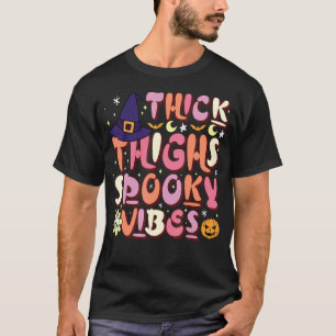T-shirt Halloween Ghost Thick Thick Thick Vibes Éffrayant 
