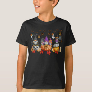 T-shirt Halloween Gnomes mignon Automne Citrouille Automne