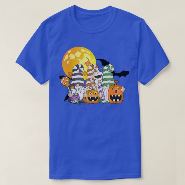 T-shirt Halloween Gnomies Éffrayant Ghost Citrouille Thank (Design devant)