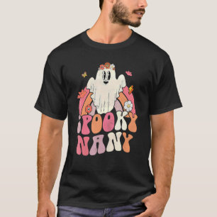 T-shirt Halloween Groovy Fantôme Mignon Arc-en-ciel Nany E