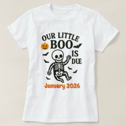 T-shirt Halloween Grossesse bébé Faire-part Boo est dû