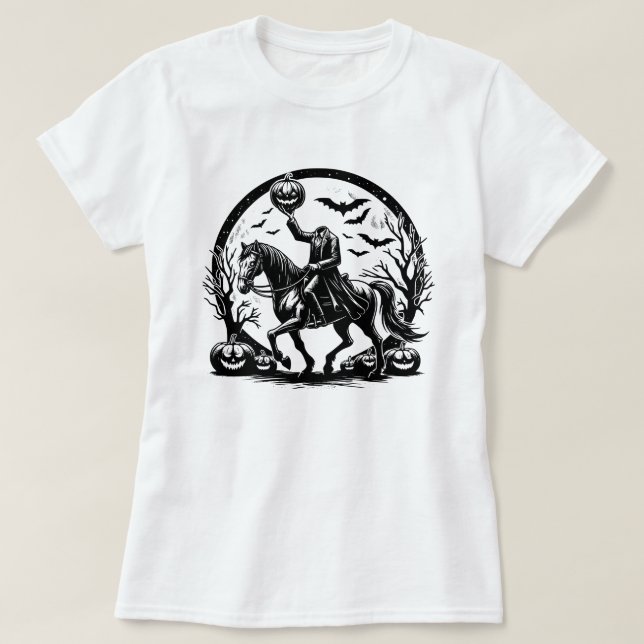 T-shirt Halloween Halloween Horseman sans tête conception  (Design devant)