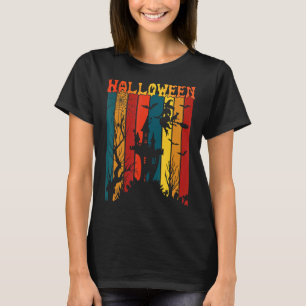 T-shirt Halloween Haunted House Vintage