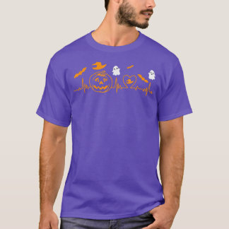 T-shirt Halloween Heartbeat citrouille 