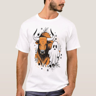 T-shirt Halloween Highland Cow Mignon Automne