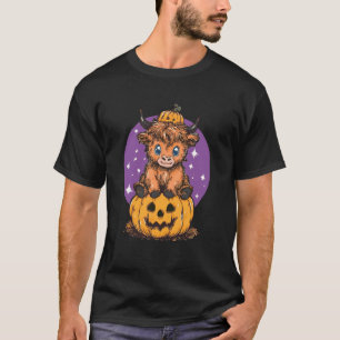 T-shirt Halloween Highland Cow Sorcière Épouvantable Citro