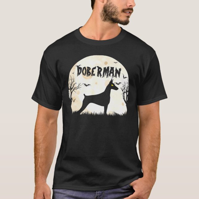 T-shirt Halloween Horreur Doberman (Devant)