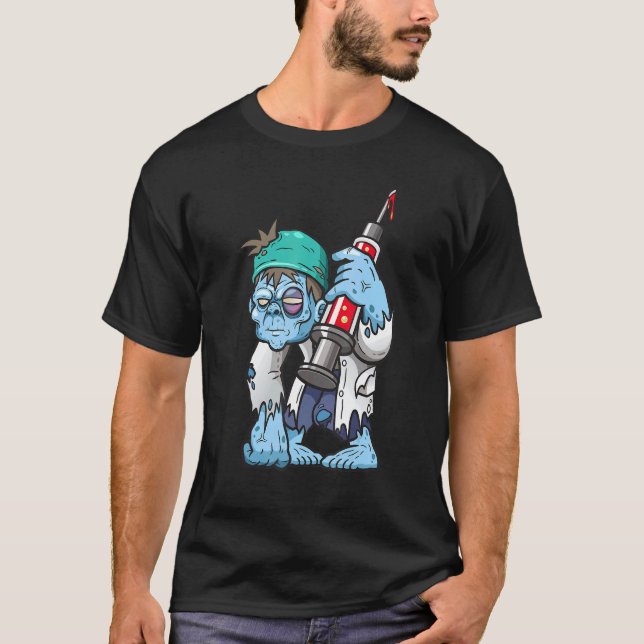 T-shirt Halloween Horreur Docteur Infirmière Zombie Monste (Devant)