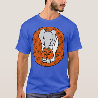 T-shirt Halloween Horreur Elephant Orange Round