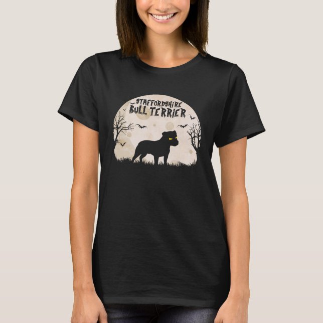 T-shirt Halloween Horreur Staffordshire Bull Terrier (Devant)