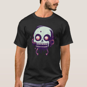 T-shirt Halloween Horreur Zombie Monster Skull Eyeballs Co