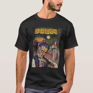 T-shirt Halloween Horror Vintage Crâne Monster Comique Liv