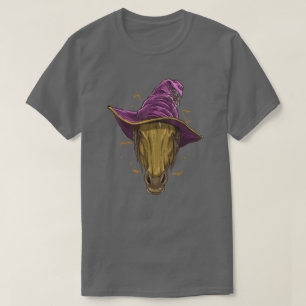 T-shirt Halloween Horse Lover Horse sorcier Casquette drô