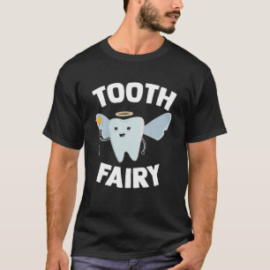 T-shirt Halloween I Tooth Fairy Dentiste de l'aile de bois