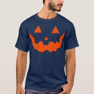 T-shirt Halloween Jack-o'-lantern Citrouille Type de visag