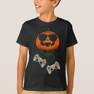 T-shirt Halloween Jack-o'-lantern Gamer Boys Enfants Homme