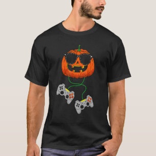 T-shirt Halloween Jack-o'-lantern Gamer Boys Kids Men Hall