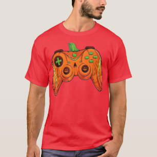 T-shirt Halloween Jack-o'-lantern Gamer drôle Citrouille G