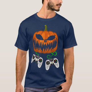 T-shirt Halloween Jack-o'-lantern Gamer Garçons Enfants Ho