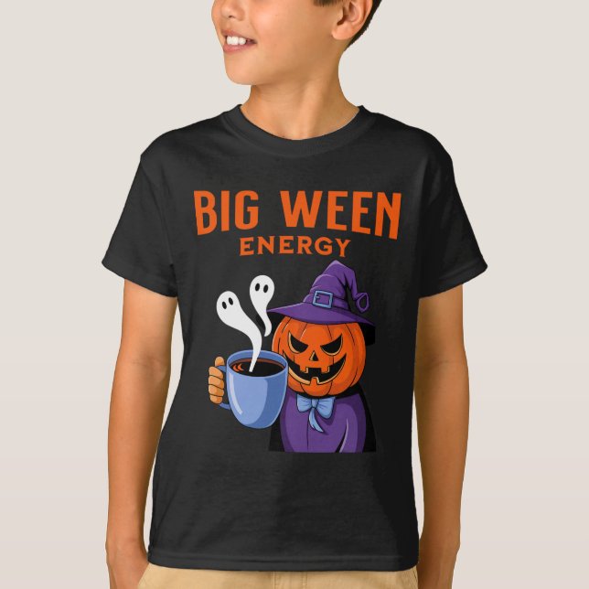 T-shirt Halloween Jack-o-lanterne Big Ween Energy for Coff (Devant)