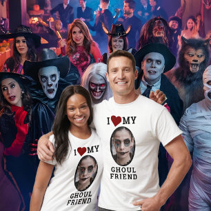 T-shirt Halloween J'Aime Mon Goulfriend Grunge Girlfriend