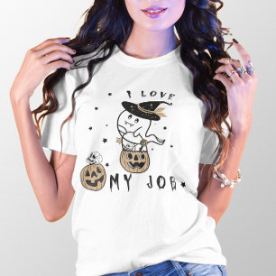 T-SHIRT HALLOWEEN J'AIME MON TRAVAIL VAMPIRE GHOST