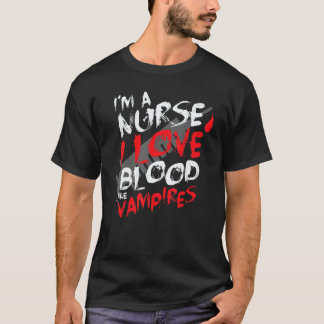 T-shirt Halloween Je Suis Une Infirmière J'aime Le Sang Co