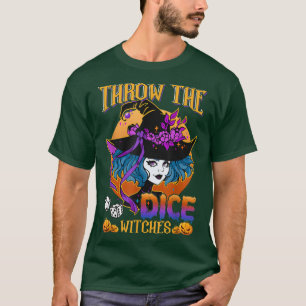 T-shirt Halloween Jeter les sorcières de dés Bunco Hallowe