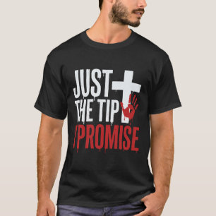 T-shirt Halloween Juste la pointe Croix sanglant