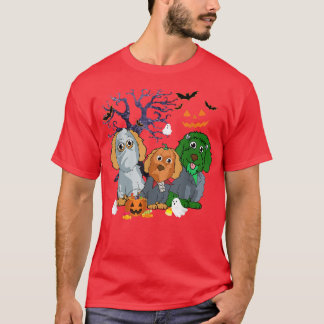 T-shirt Halloween Labradoodle Chien sorcier effroi Hallowe