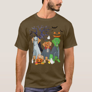T-shirt Halloween Labrador Chien sorcier effroi Halloween