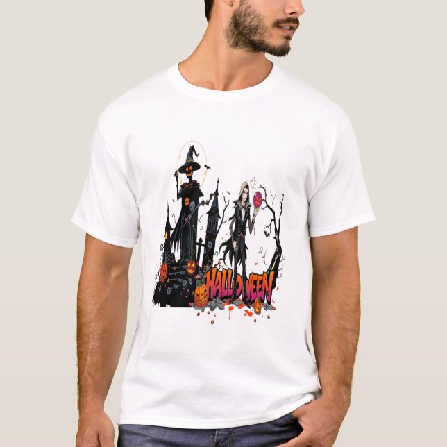 T-shirt halloween ladies graffiti art 3D cool family (Devant)