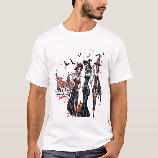 T-shirt halloween ladies graffiti art family women (Devant)