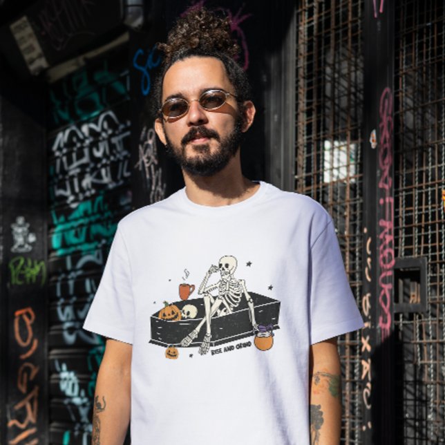 T-SHIRT HALLOWEEN LANCE & GRIND SKELETON DANS UN COFFIN (Créateur téléchargé)