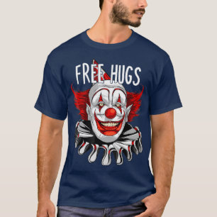 T-shirt Halloween Libre Hugs Scary Déplaisant Clown Graphi