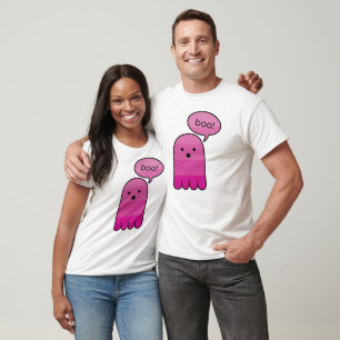 T-shirt Halloween Magenta Purple Boo Ghost