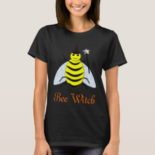 T-shirt Halloween Magic Bee Witch Orange Texte personnalis
