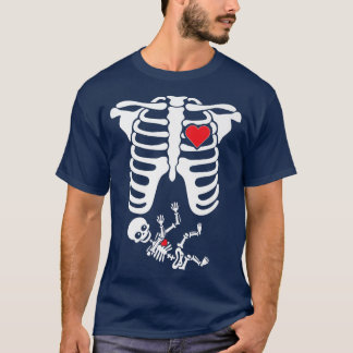 T-shirt Halloween Maternité Citrouille Skeleton Funny Preg