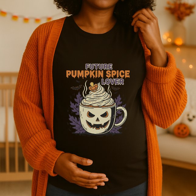 T-shirt Halloween Maternité Futur Citrouille Épice Lover (Créateur téléchargé)