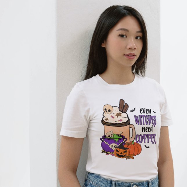 T-SHIRT HALLOWEEN MÊME LES TÉMOINS ONT BESOIN DE CAFÉ | AM (Créateur téléchargé)