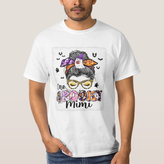 T-shirt Halloween Mimi Messy Bun (Devant)