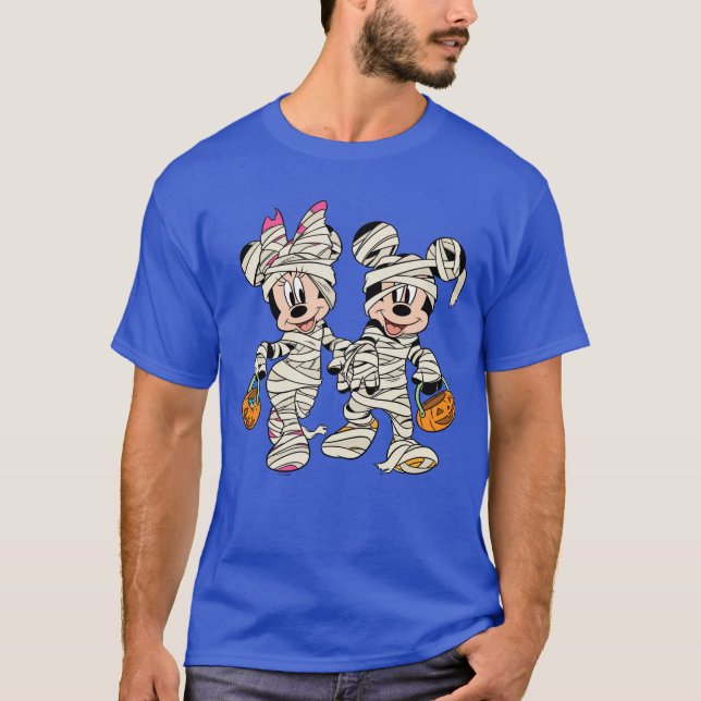 T-shirt Halloween Mummy Mickey & Minnie (Devant)