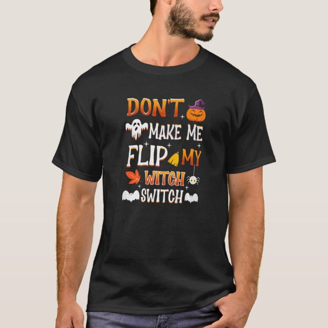 T-shirt Halloween ne me faites pas retourner mon commutate (Devant)